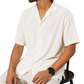 Men's Premium Soft Thermal Cuban Collar Shirt | Off White Relaxed Fit