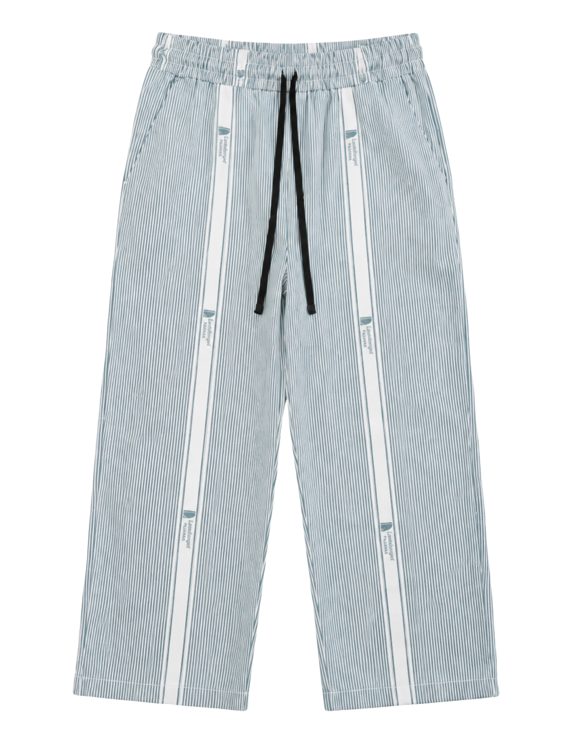 Men’s Light Blue Striped Wide Leg Trouser | Baggy Relaxed Fit Pants