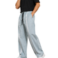 Men’s Light Blue Striped Wide Leg Trouser | Baggy Relaxed Fit Pants