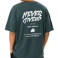 Men’s Oversized Drop Shoulder Cotton T-Shirt | Never Give Up Graphic