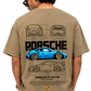 Men’s Oversized Drop Shoulder Cotton T-Shirt | Khaki Porsche 911 GT3 RS
