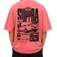 Men’s Oversized Drop Shoulder Cotton T-Shirt | Pink Toyota Supra