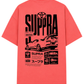 Men’s Oversized Drop Shoulder Cotton T-Shirt | Pink Toyota Supra