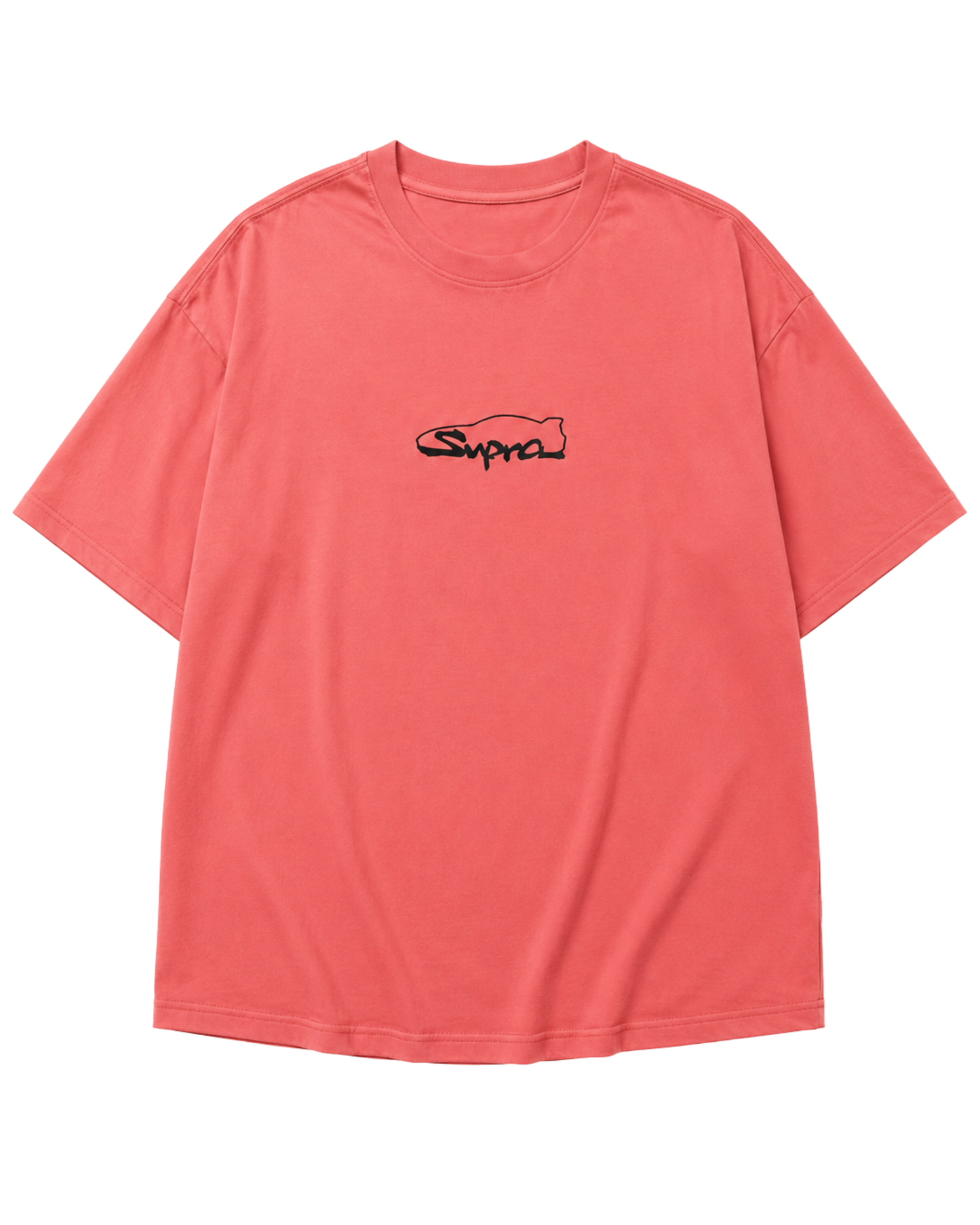 Men’s Oversized Drop Shoulder Cotton T-Shirt | Pink Toyota Supra