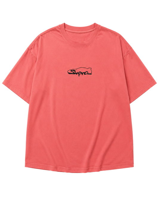 Men’s Oversized Drop Shoulder Cotton T-Shirt | Pink Toyota Supra