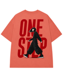 Men’s Oversized Drop Shoulder Cotton T-Shirt | One Step Anime Graphic Tee