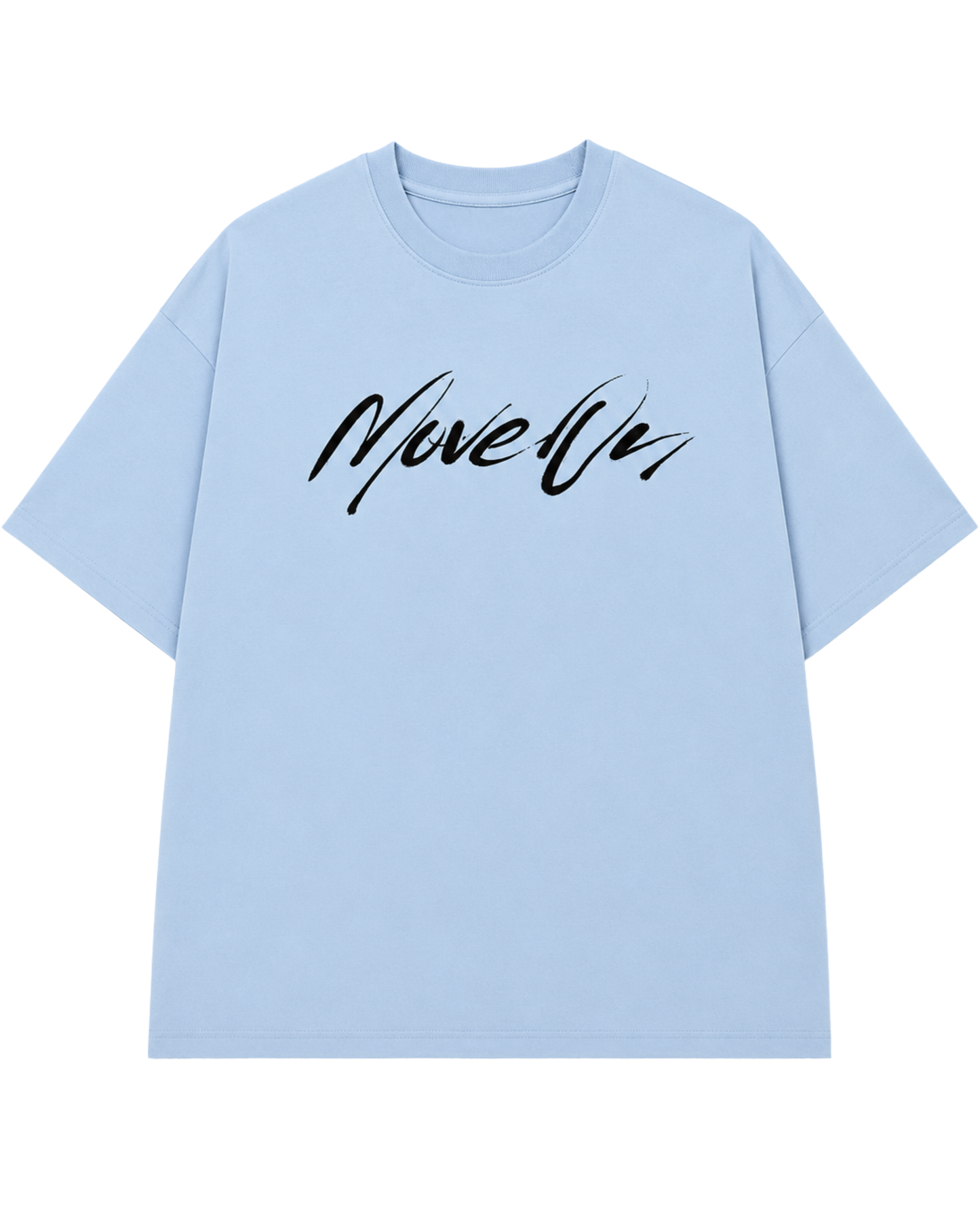 Men’s Oversized Drop Shoulder Cotton T-Shirt | Light Blue Move Up
