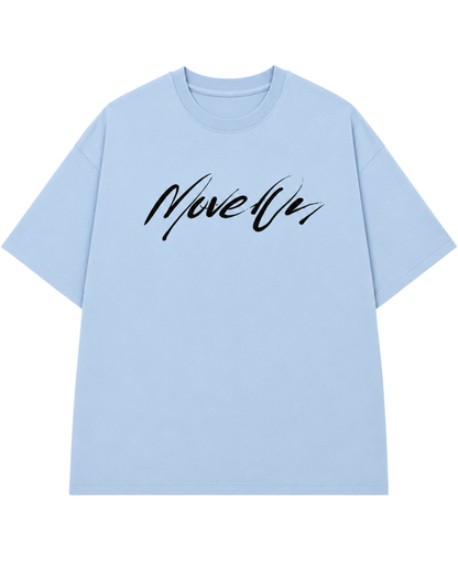 Men’s Oversized Drop Shoulder Cotton T-Shirt | Light Blue Move Up