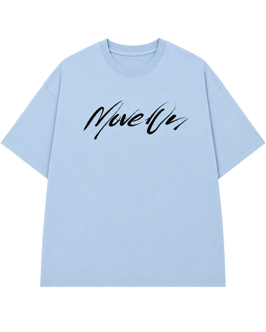 Men’s Oversized Drop Shoulder Cotton T-Shirt | Light Blue Move Up