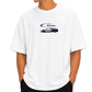 Men’s Oversized Drop Shoulder Cotton T-Shirt | Bugatti Chiron White