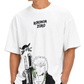Men’s Oversized Drop Shoulder Cotton T-Shirt | Roronoa Zoro White