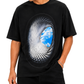 Men’s Oversized Drop Shoulder Cotton T-Shirt | 3D Tunnel Black  Graphic
