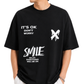 Men’s Oversized Drop Shoulder Cotton T-Shirt | Smile Graphic