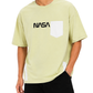 Men’s Oversized Drop Shoulder Cotton T-Shirt | NASA Pocket Graphic