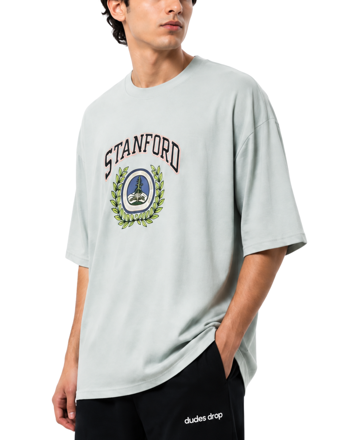 Men’s Oversized Drop Shoulder Cotton T-Shirt | Stanford Graphic