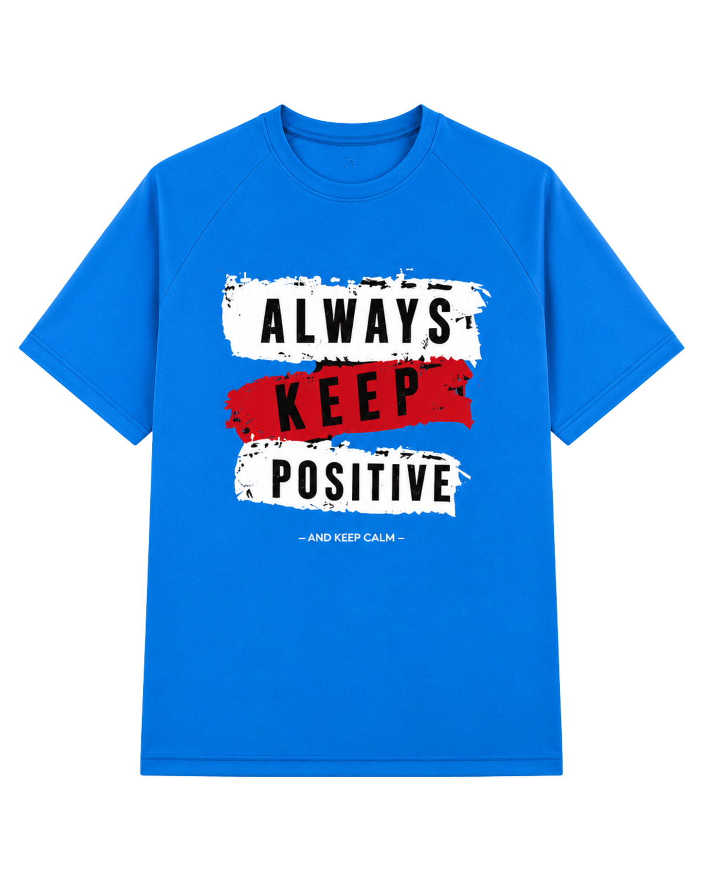 Men’s Oversized Drop Shoulder Mesh T-Shirt | Always Keep Positive