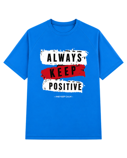 Men’s Oversized Drop Shoulder Mesh T-Shirt | Always Keep Positive
