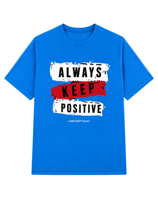 Men’s Oversized Drop Shoulder Mesh T-Shirt | Always Keep Positive