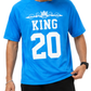 Men’s Oversized Drop Shoulder Mesh T-Shirt | King 20 Graphic