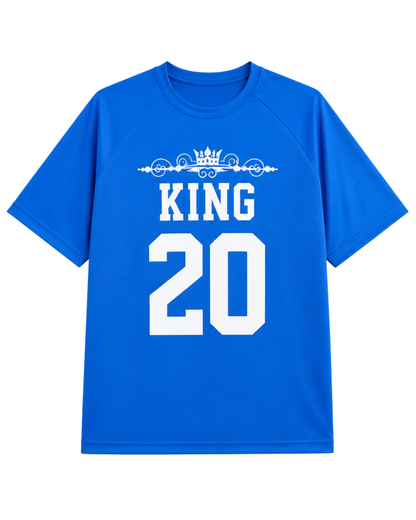 Men’s Oversized Drop Shoulder Mesh T-Shirt | King 20 Graphic