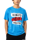 Men’s Oversized Drop Shoulder Mesh T-Shirt | Always Keep Positive