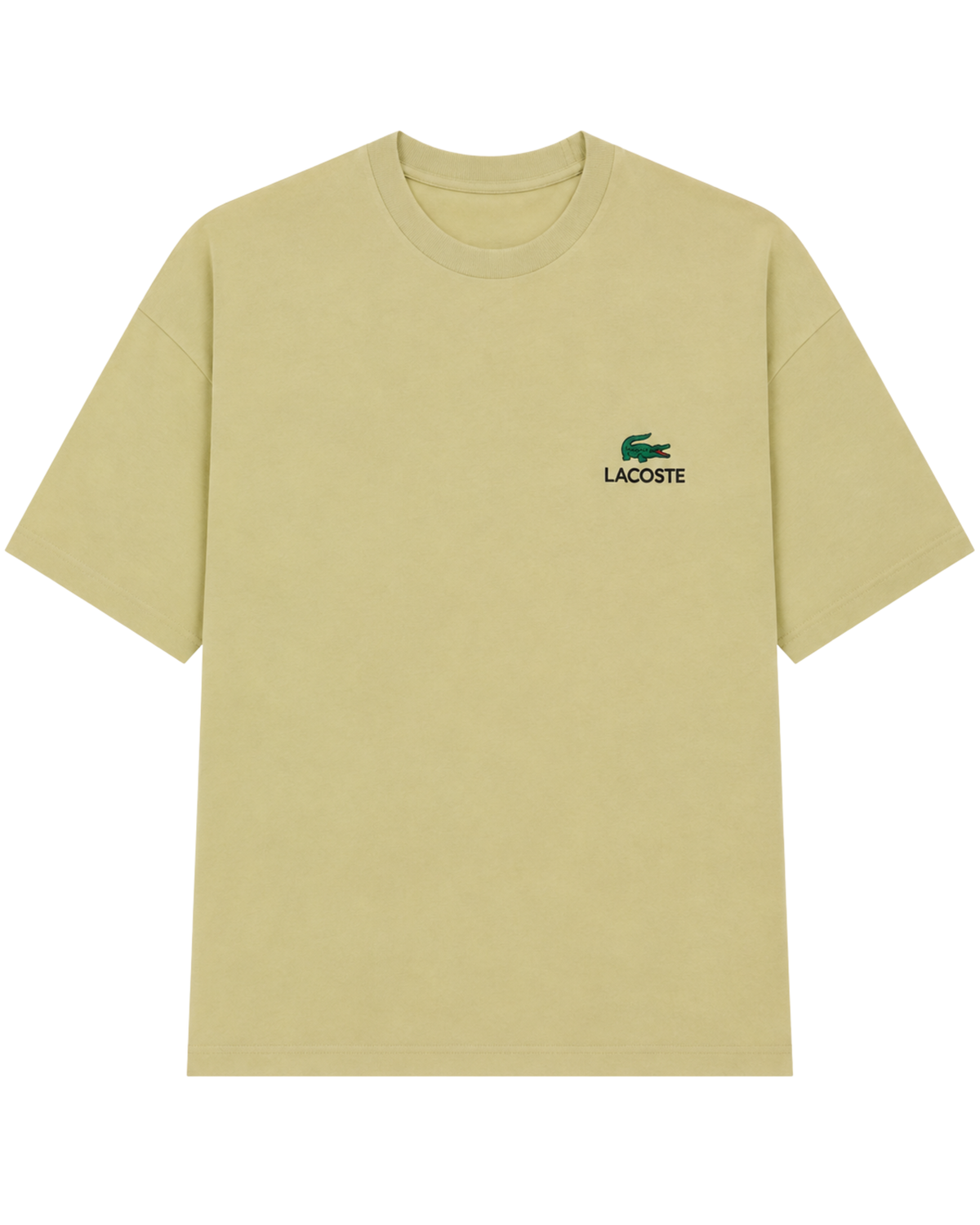 Men’s Oversized Drop Shoulder Cotton T-Shirt | Crocodile Logo