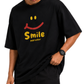 Men’s Oversized Drop Shoulder Cotton T-Shirt | Smile Graphic