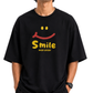 Men’s Oversized Drop Shoulder Cotton T-Shirt | Smile Graphic