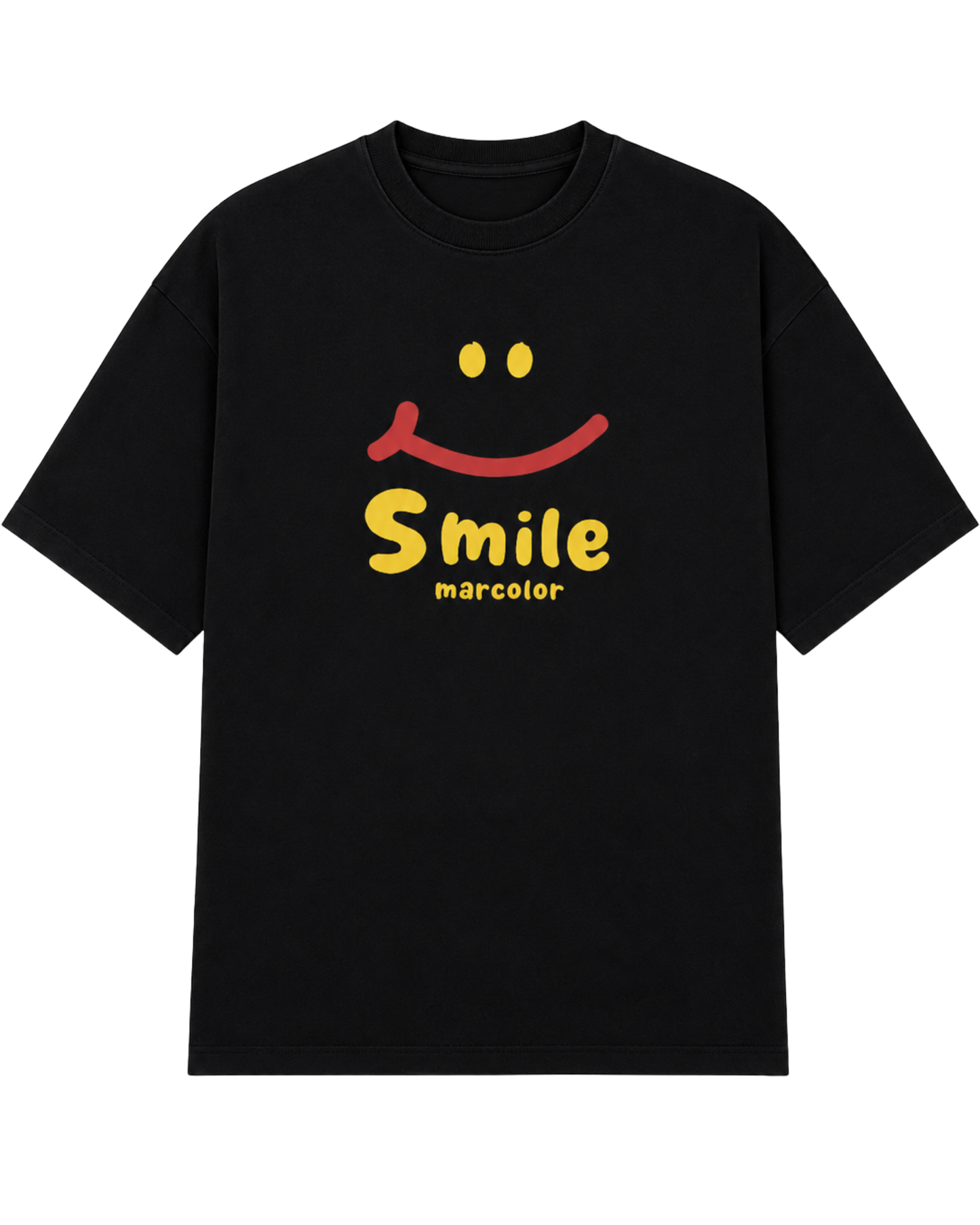 Men’s Oversized Drop Shoulder Cotton T-Shirt | Smile Graphic