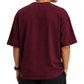 Men’s Oversized Drop Shoulder Cotton T-Shirt | Hustle Graphic - Maroon