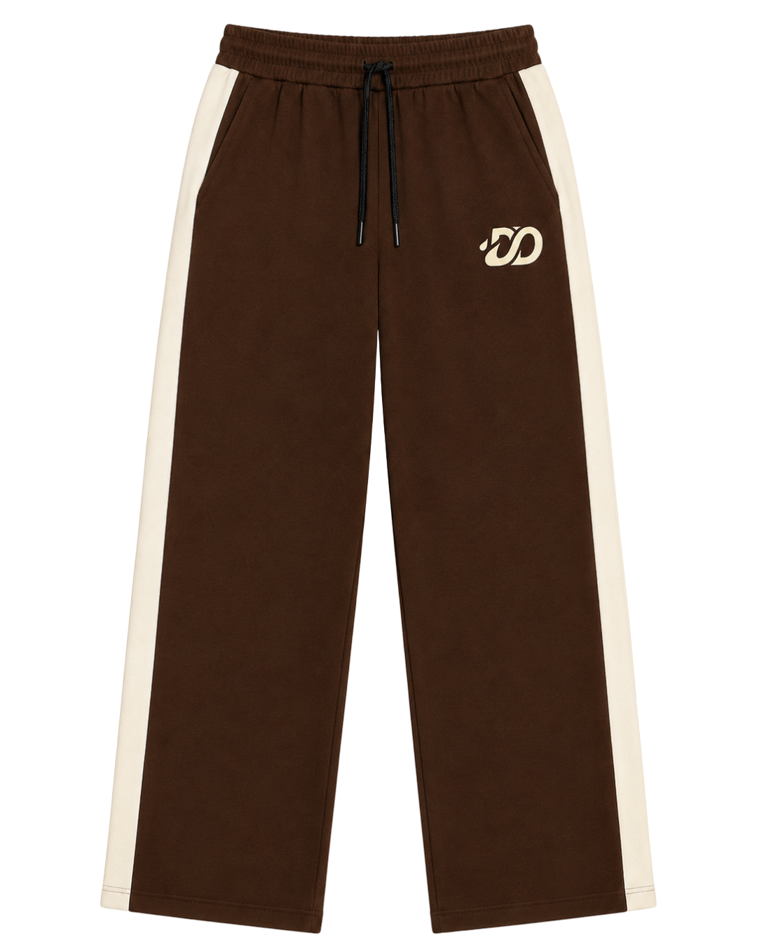 Men’s Relaxed Fit Terry Trouser | Chocolate Brown Contrast Stripe