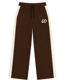 Men’s Relaxed Fit Terry Trouser | Chocolate Brown Contrast Stripe