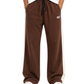 Men’s Relaxed Fit Terry Trouser | Chocolate Brown Contrast Stripe
