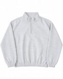 Men’s Quarter Zip Pullover Sweatshirt | Light Grey Relaxed Fit