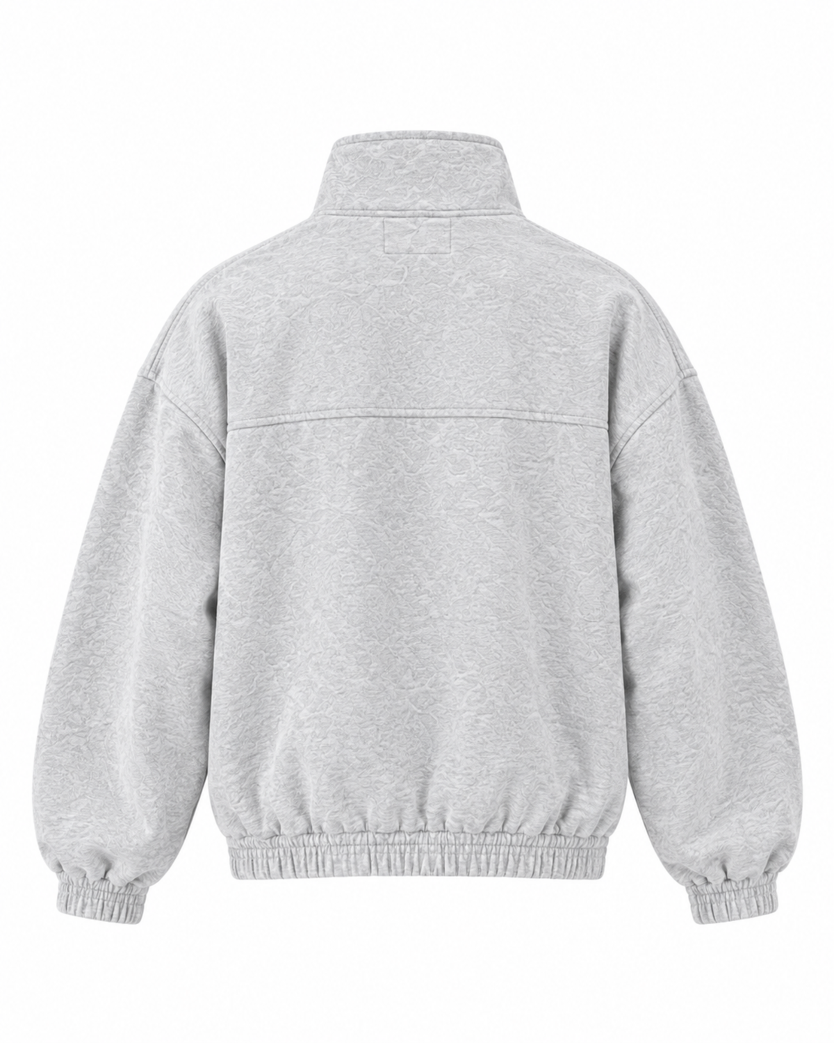 Men’s Quarter Zip Pullover Sweatshirt | Light Grey Relaxed Fit