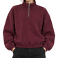 Women’s Quarter Zip Pullover Sweatshirt | Maroon Relaxed Fit