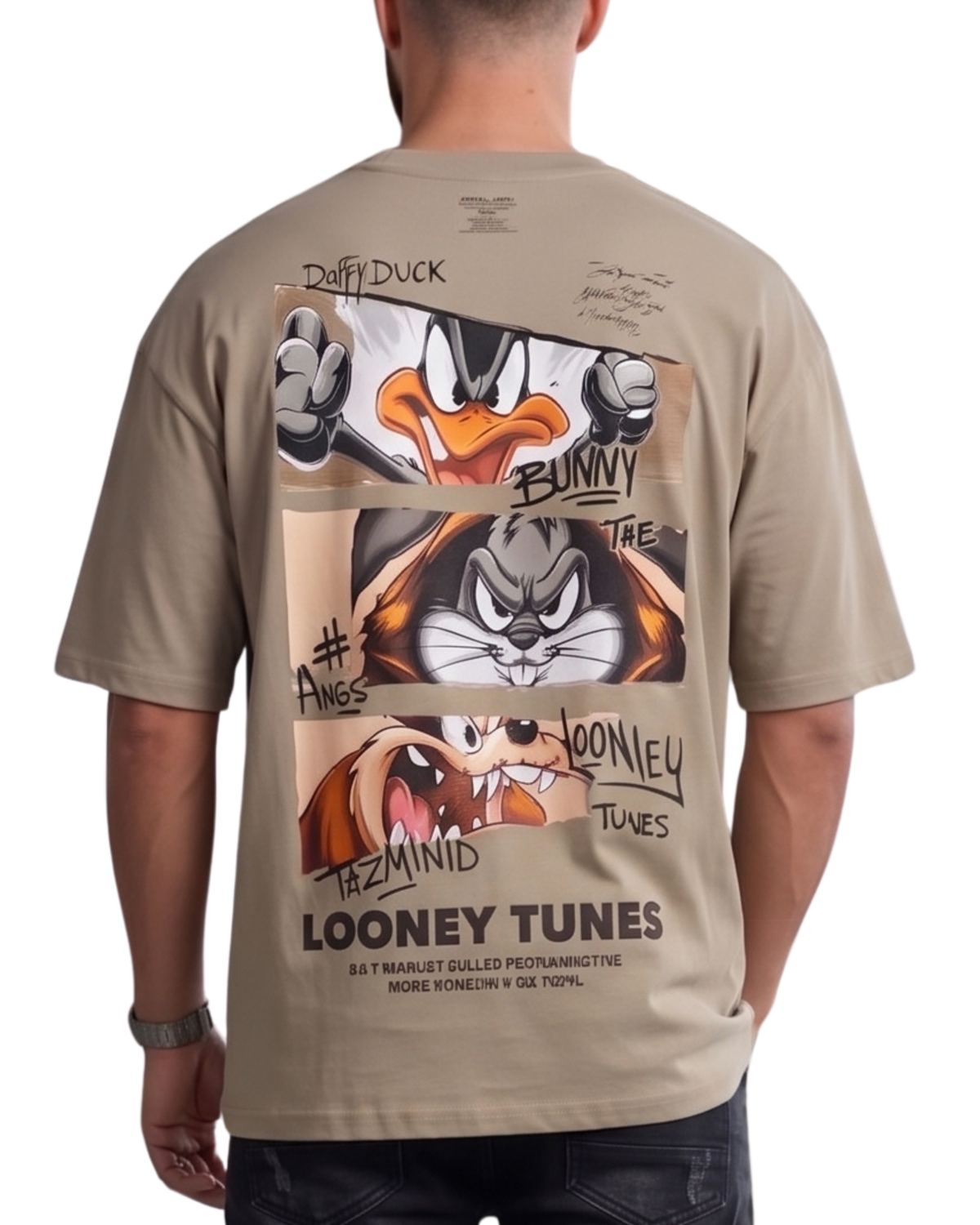 Men’s Oversized Lycra T-Shirt | Looney Tunes Graphic