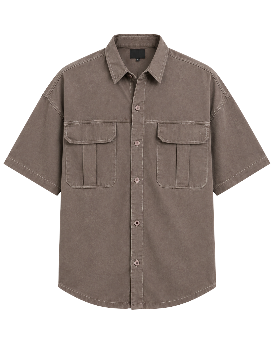Men’s Boxy Fit Baggy Shirt | Cotton Jeans Brown Casual Shirt
