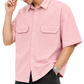 Men’s Boxy Fit Baggy Shirt | Cotton Jeans Pink Casual Shirt
