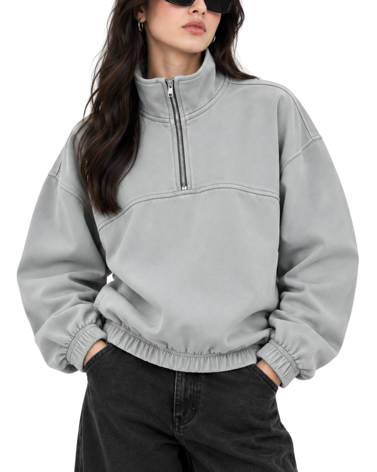 Men’s Oversized Quarter-Zip Jacket | Premium Streetwear