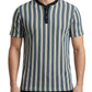 Vintage Striped Henley Tee