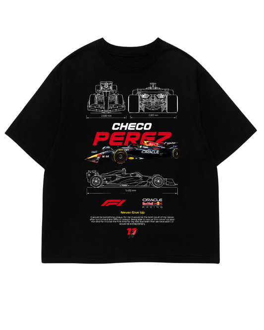 Women's Oversized Drop Shoulder Cotton T Shirt | Checo Perez F1 Racing