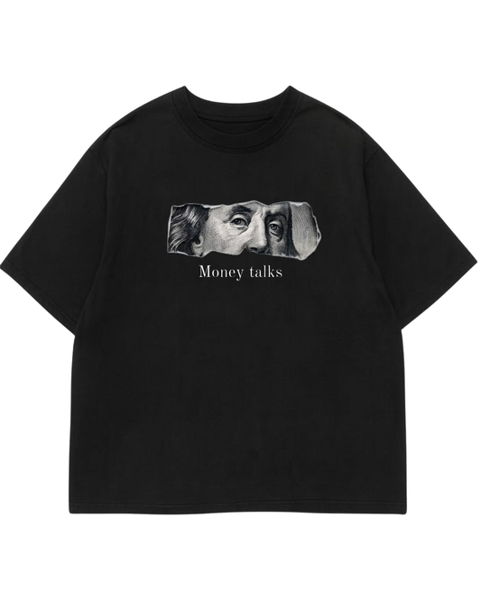 Women's Oversized Drop Shoulder Cotton T Shirt | Luxe Money