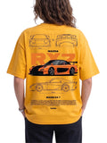Women's Oversized Drop Shoulder Cotton T Shirt | Mazda RX-7 Sports Car